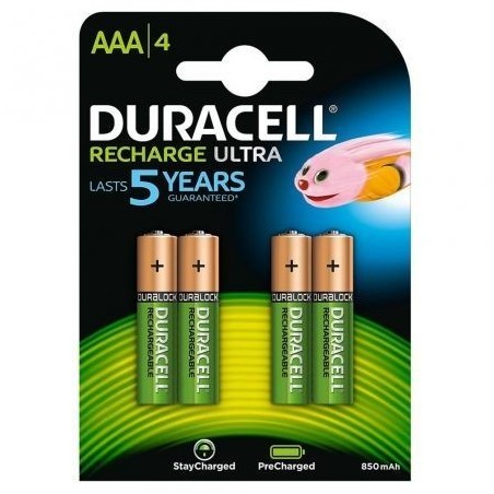 Pacote de 4 pilhas Duracell HR03 AAA HR03-ADURACELL
