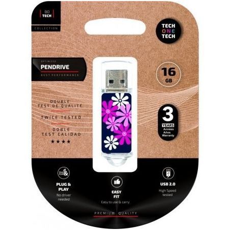 Pendrive 16GB Tech One Tech Flower Power USB 2.0 TEC4017-16TECH ONE TECH