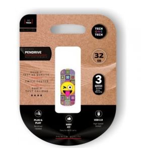 Pendrive 32GB Tech One Tech Emoji guiño USB 2.0 TEC4402-32TECH ONE TECH