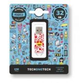 Pendrive 32GB Tech One Tech Emojis Heart Eyes USB 2.0 TEC4502-32TECH ONE TECH