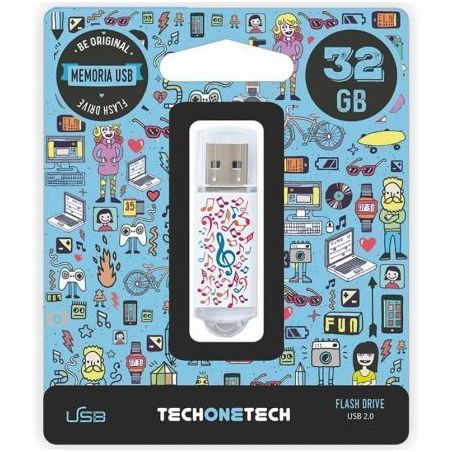 Pendrive 32GB Tech One Tech Music Dream USB 2.0 TEC4003-32TECH ONE TECH