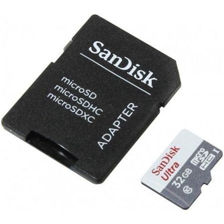 Tarjeta de Memoria SanDisk Ultra 32GB microSD HC con Adaptador SDSQUNR-032G-GN3MASANDISK