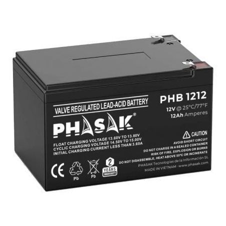 Batería Phasak PHB 1212 compatible con SAI PHB 1212PHASAK