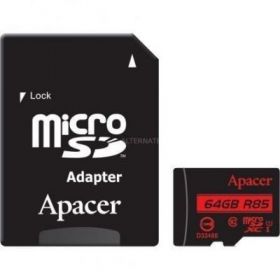Cartão de memória Apacer 64GB XC UHS 1 com adaptador AP64GMCSX10U5-RAPACER