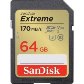 Cartão de memória SanDisk Extreme 64GB microSD XC UHS-I com adaptador SDSDXV2-064G-GNCINSANDISK