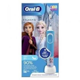 Braun oral-b vitality toothbrush 100 frozen/ includes 2 spare heads and 4 stickers